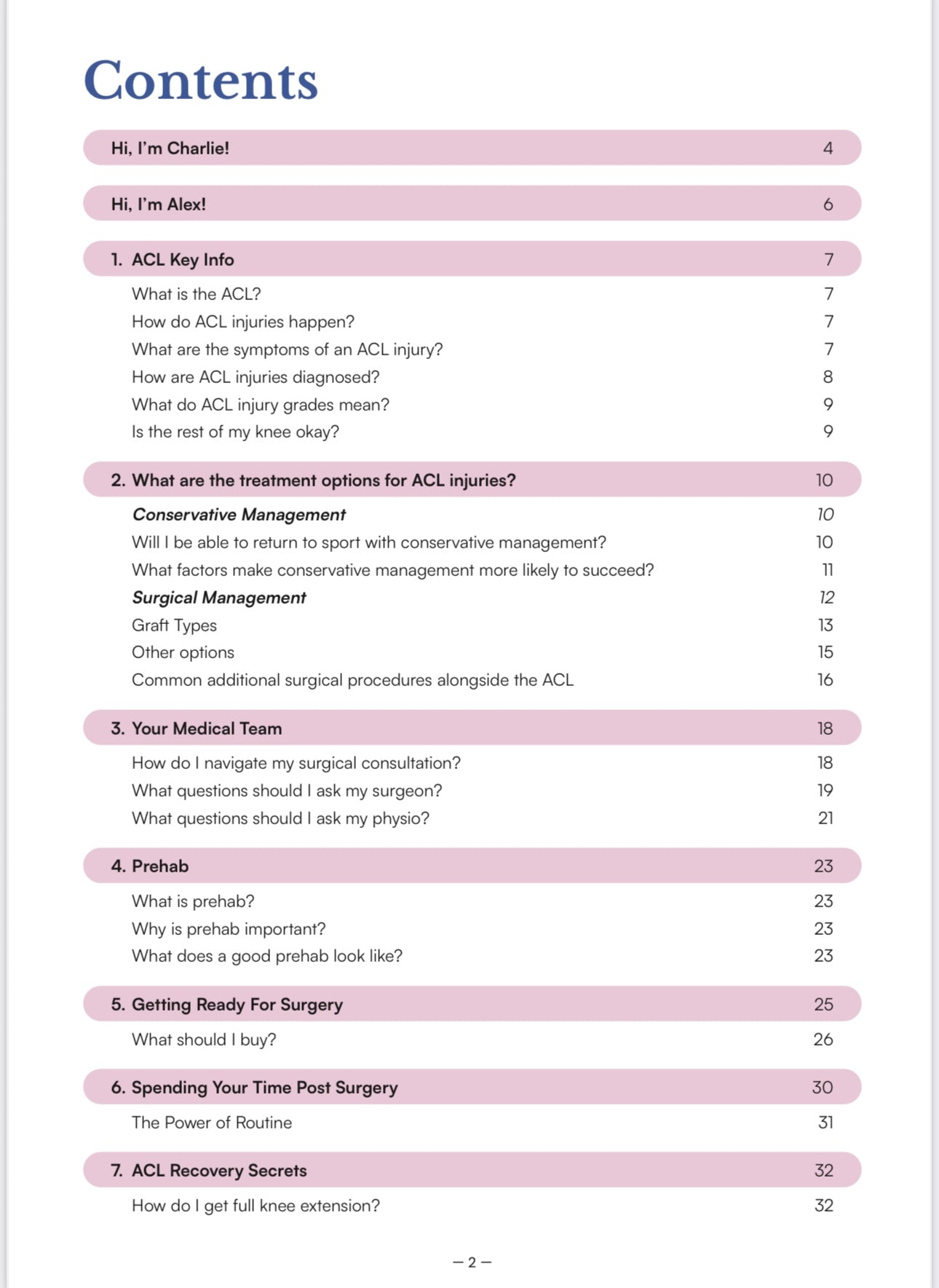 ACL Survival Guide - Digital Download